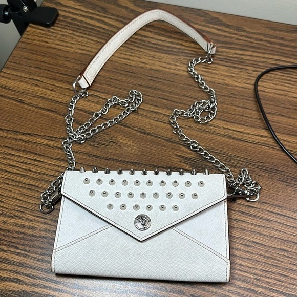 Studded Rebecca Minkoff White with Silver Hardware Clutch or Shoulderbag - Picture 1 of 11